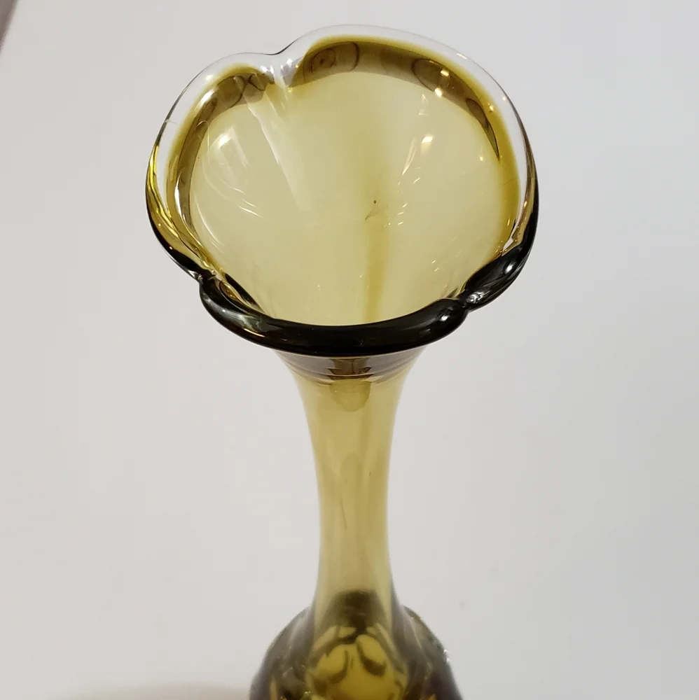 Art Glass Hand Blown Vase Single Stem